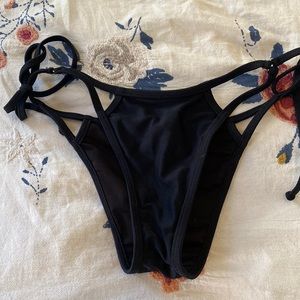 Black Bikini Tie Bottoms